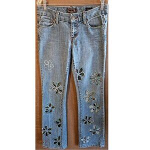Seven, Bootcut Jeans with Crystal Embellished Cut-Outs